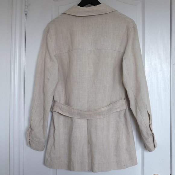 St Michael's Terylene Linen safari utility jacket belted 42 - Picture 2 of 11